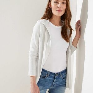 NWT LOFT Striped Hooded Open Jacket